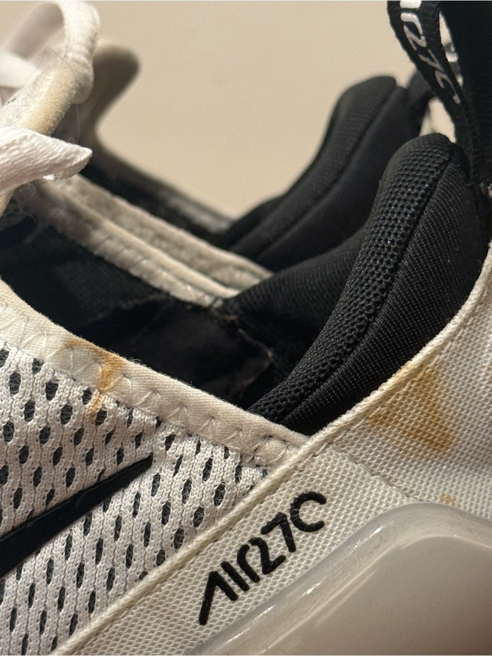 Nike Women’s Air Max 270 Sneakers - White/Black/Gray - Picture 8 of 8